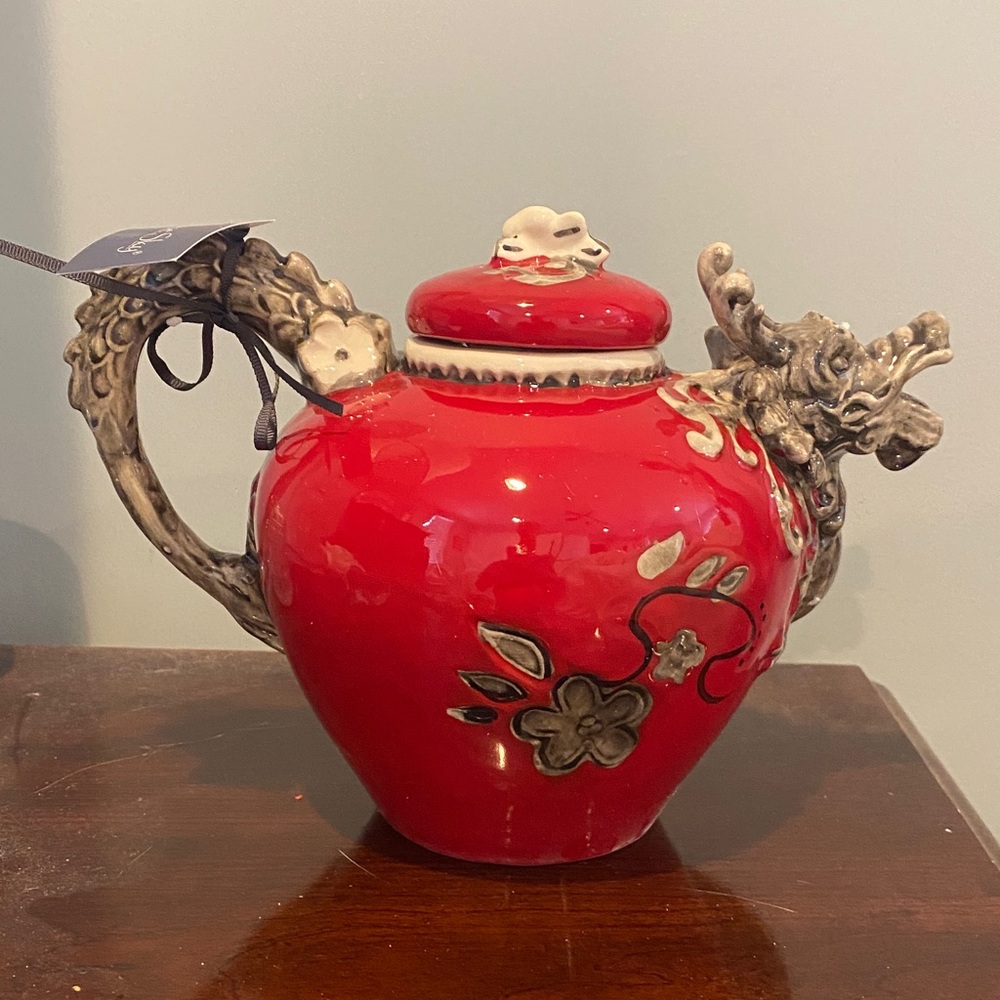 Blue Sky Clayworks Red Dragon Teapot
